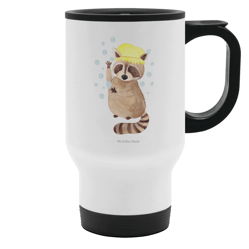 Thermobecher Waschbär Thermobecher, To Go Becher, Thermotasse, Kaffeebecher, Isolierbecher, Thermobecher To Go, Warmhaltetasse, Edelstahlbecher, Reisebecher, Tasse mit Deckel, Thermobecher für 400 ml, Kaffeetasse zum Mitnehmen, Tasse zum Mitnehmen, Spülmaschinenfest, Tiermotive, Gute Laune, lustige Sprüche, Tiere, Waschbär, Tagträumen, Plan, Fröhlich, waschen, Seifenblasen