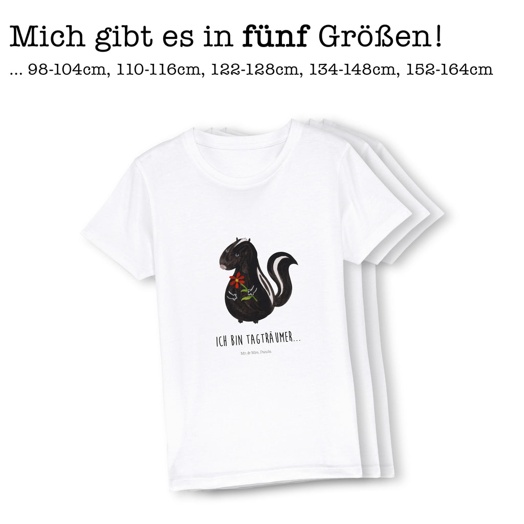 Organic Kinder T-Shirt Stinktier Blume Kinder T-Shirt, Kinder T-Shirt Mädchen, Kinder T-Shirt Jungen, Stinktier, Skunk, Wildtier, Raubtier, Stinker, Stinki, Tagträumer, verträumt, Dreams, Träume