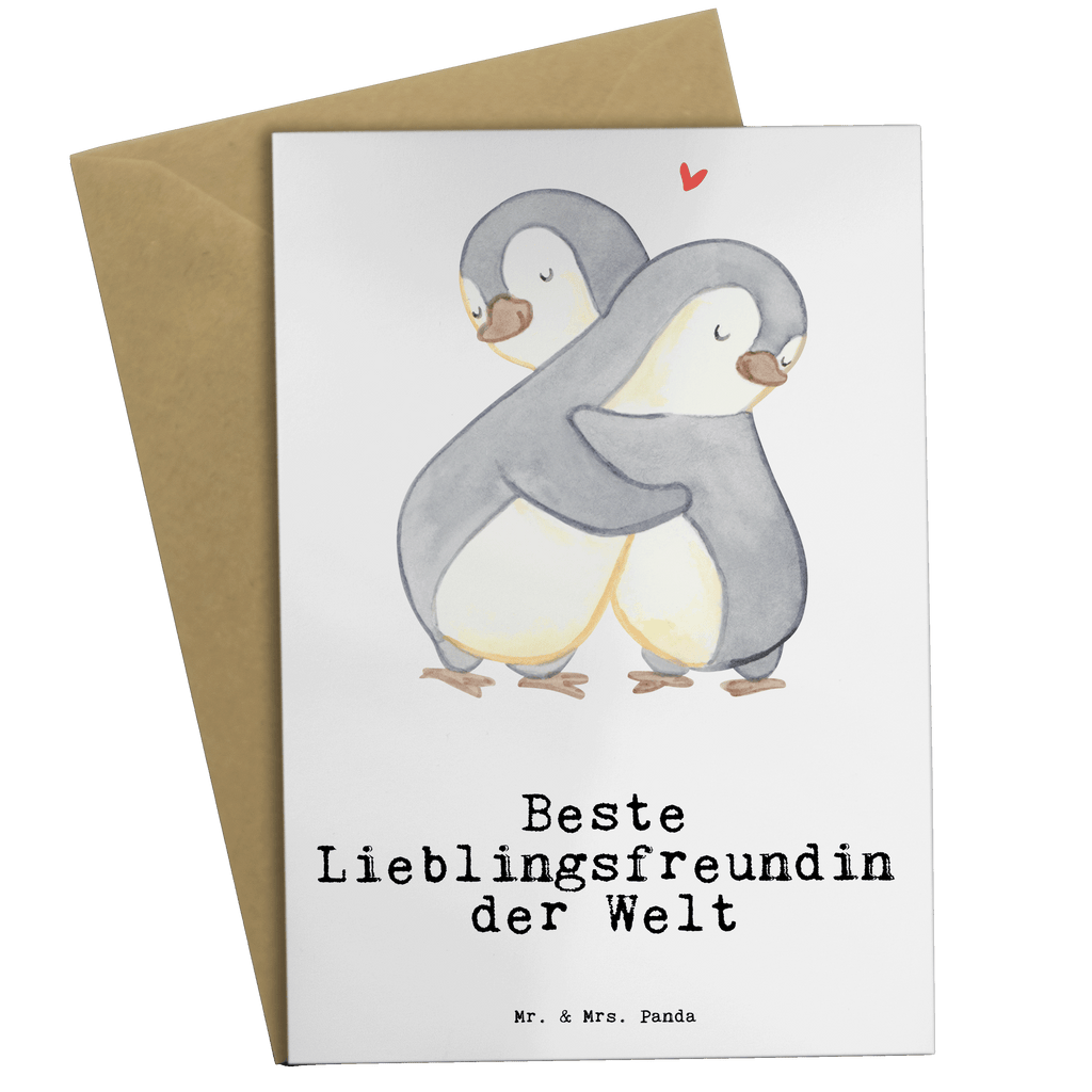 Grußkarte Pinguin Beste Lieblingsfreundin der Welt Grußkarte, Klappkarte, Einladungskarte, Glückwunschkarte, Hochzeitskarte, Geburtstagskarte, Karte, Ansichtskarten, für, Dankeschön, Geschenk, Schenken, Geburtstag, Geburtstagsgeschenk, Geschenkidee, Danke, Bedanken, Mitbringsel, Freude machen, Geschenktipp, Lieblingsfreundin, Freundin, Partnerin, Lieblingsmensch, Lieblings Mensch, Liebling, Partner, Bae, beste Freundin, Liebe, Herz, Love