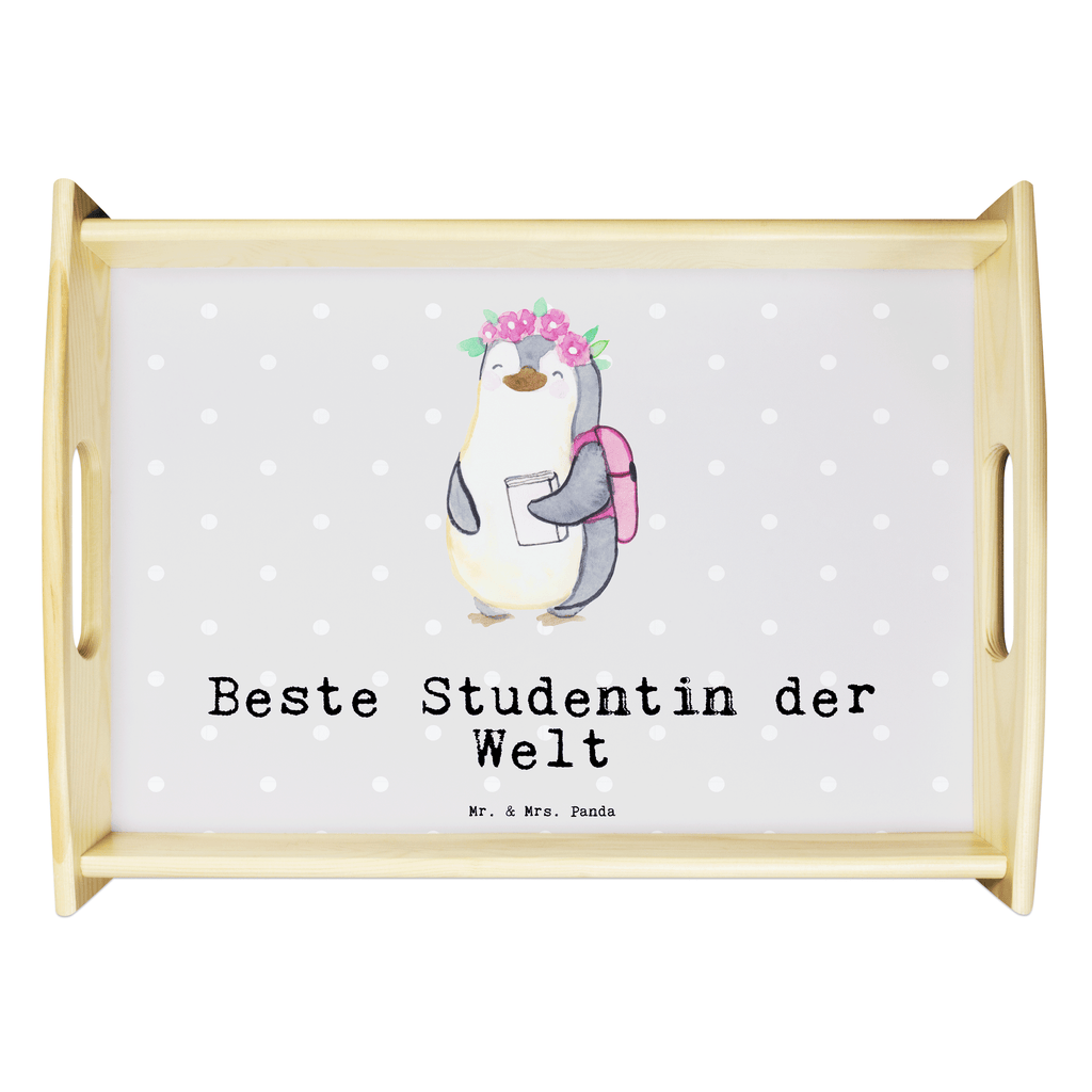 Serviertablett Pinguin Beste Studentin der Welt Serviertablett, Tablett, Holztablett, Küchentablett, Dekotablett, Frühstückstablett, für, Dankeschön, Geschenk, Schenken, Geburtstag, Geburtstagsgeschenk, Geschenkidee, Danke, Bedanken, Mitbringsel, Freude machen, Geschenktipp, Studentin, Studium, Tochter, Spaß, Musterschülerin, lustig, Studienabschluss, witzig, Universität, Abschluss, Alumni, Uni, Studenten, Hochschule