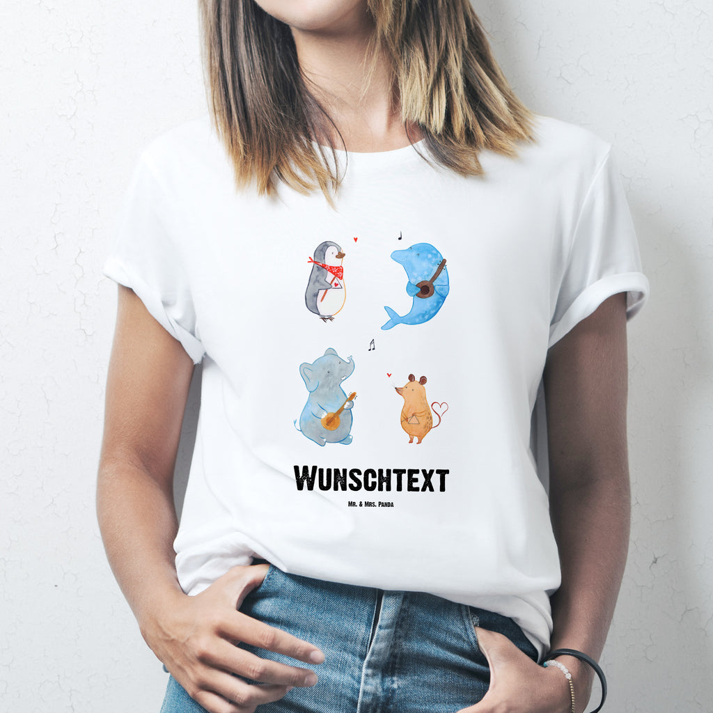 Personalisiertes T-Shirt Big Band T-Shirt Personalisiert, T-Shirt mit Namen, T-Shirt mit Aufruck, Männer, Frauen, Wunschtext, Bedrucken, Tiermotive, Gute Laune, lustige Sprüche, Tiere, Hund, Pinguin, Maus, Elefant, Delfin, Gitarre, Band, Triangel, Musikanten, Musik