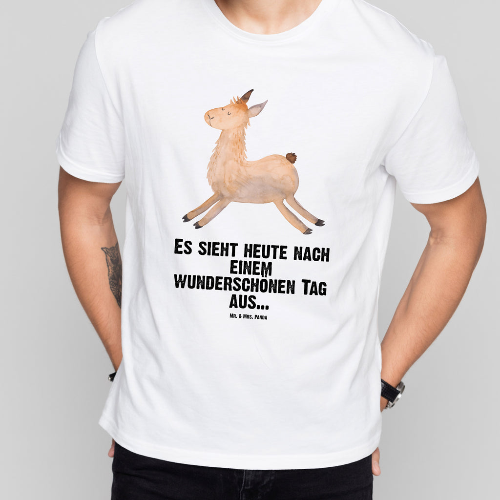 T-Shirt Standard Lama Springen T-Shirt, Shirt, Tshirt, Lustiges T-Shirt, T-Shirt mit Spruch, Party, Junggesellenabschied, Jubiläum, Geburstag, Herrn, Damen, Männer, Frauen, Schlafshirt, Nachthemd, Sprüche, Lama, Alpaka, Lamas, Lieblingstag, Happy day, fröhlich, Glück, Freundin, Liebeskummer, Neustart, guten Morgen, Start, Prüfung, Abitur