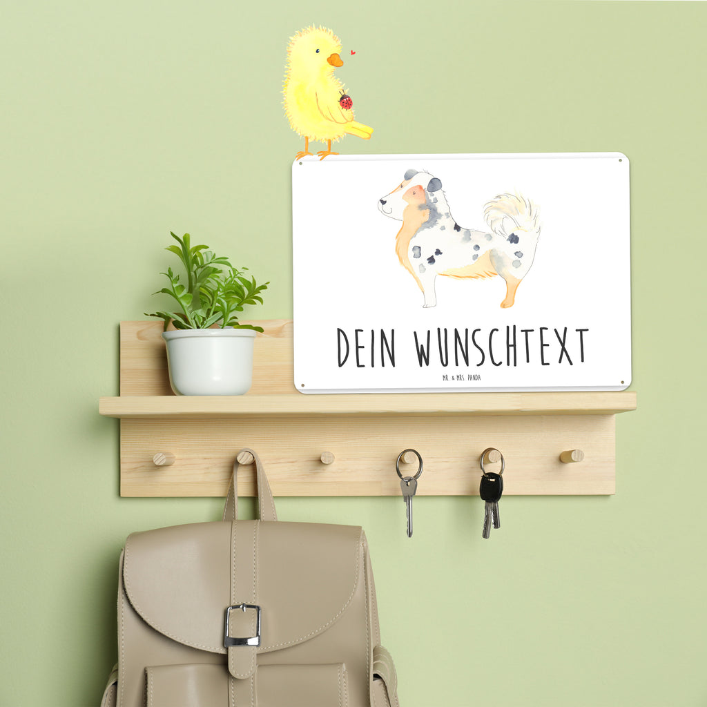 Personalisiertes Blechschild Hund Australien Shepherd Blechschild, Metallschild, Geschenk Schild, Schild, Magnet-Metall-Schild, Deko Schild, Wandschild, Wand-Dekoration, Türschild, Hund, Hundemotiv, Haustier, Hunderasse, Tierliebhaber, Hundebesitzer, Sprüche, Australien Shepherd, Shepherd, Hundeliebe, Familienhund, Spruch