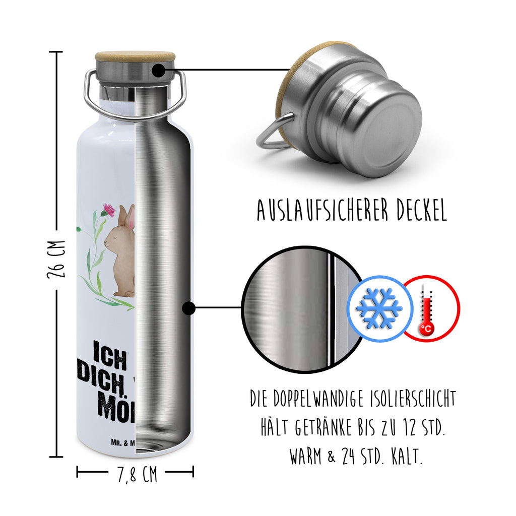 Trinkflasche Hase Sitzen Thermosflasche, Isolierflasche, Edelstahl, Trinkflasche, isoliert, Wamrhaltefunktion, Sportflasche, Flasche zum Sport, Sportlerflasche, Ostern, Osterhase, Ostergeschenke, Osternest, Osterdeko, Geschenke zu Ostern, Ostern Geschenk, Ostergeschenke Kinder, Ostern Kinder, Frohe Ostern, Ostergrüße, Osterblume, Liebe, Grüße, Hase, Kaninchen