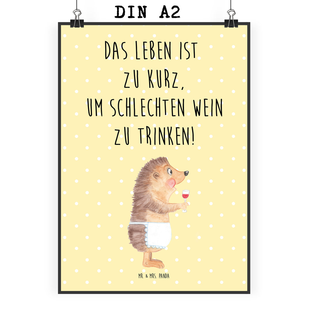 Poster Igel mit Wein Poster, Wandposter, Bild, Wanddeko, Küchenposter, Kinderposter, Wanddeko Bild, Raumdekoration, Wanddekoration, Handgemaltes Poster, Mr. & Mrs. Panda Poster, Designposter, Kunstdruck, Posterdruck, Tiermotive, Gute Laune, lustige Sprüche, Tiere, Wein Spruch, Igel, Geschenk Weintrinker, Geschenk Weinliebhaber, Wein Deko, Weinglas, Rotwein, Weißwein, Wein trinken