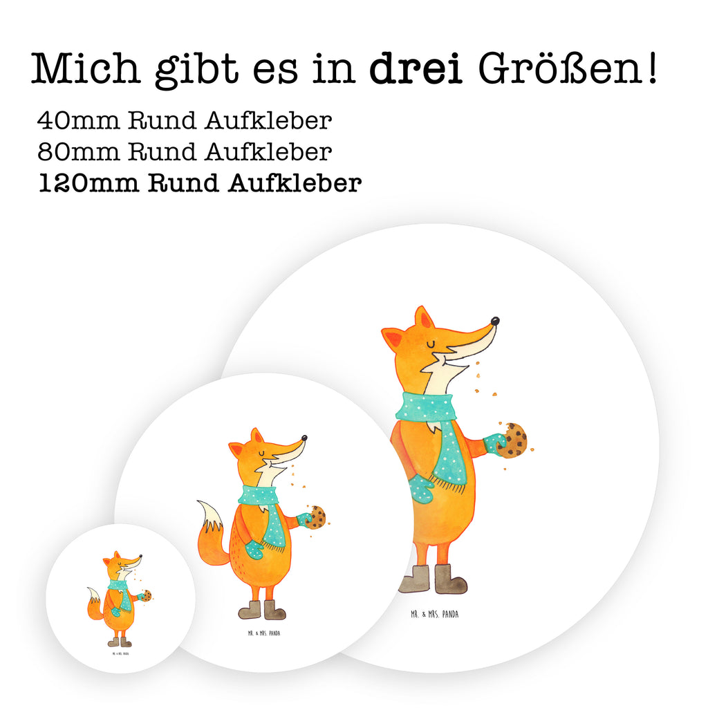 Rund Aufkleber Fuchs Keks Sticker, Aufkleber, Etikett, Kinder, rund, Fuchs, Füchse, Backen Spruch, Kekse, Winter, Weihnachtszeit, Plätzchen, Liebe, Küche Deko