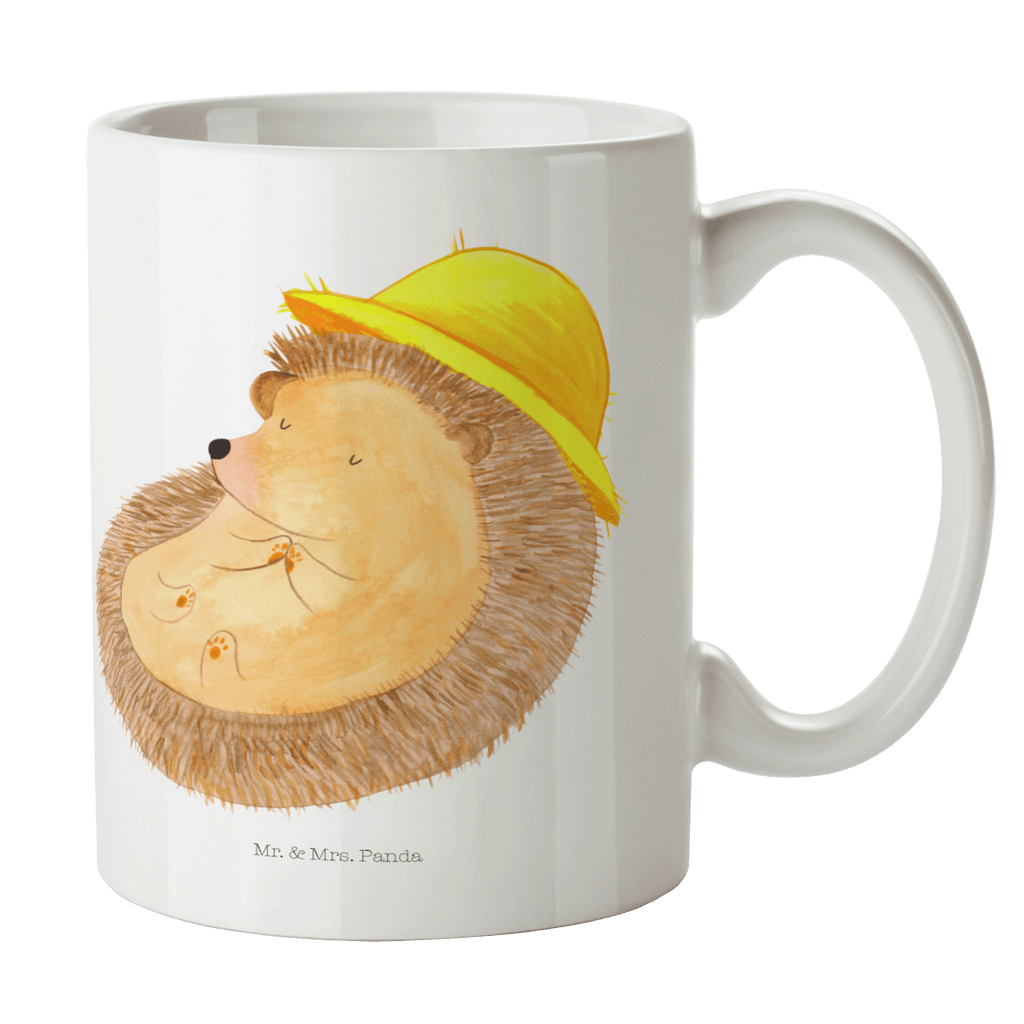 Tasse Igel betet Tasse, Kaffeetasse, Teetasse, Becher, Kaffeebecher, Teebecher, Keramiktasse, Porzellantasse, Büro Tasse, Geschenk Tasse, Tasse Sprüche, Tasse Motive, Tiermotive, Gute Laune, lustige Sprüche, Tiere, Igel, Igel mit Hut, Sonnenhut, Gott, Amen, beten, Leben, Dankbarkeit, Dankbar sein, dankbar, genießen