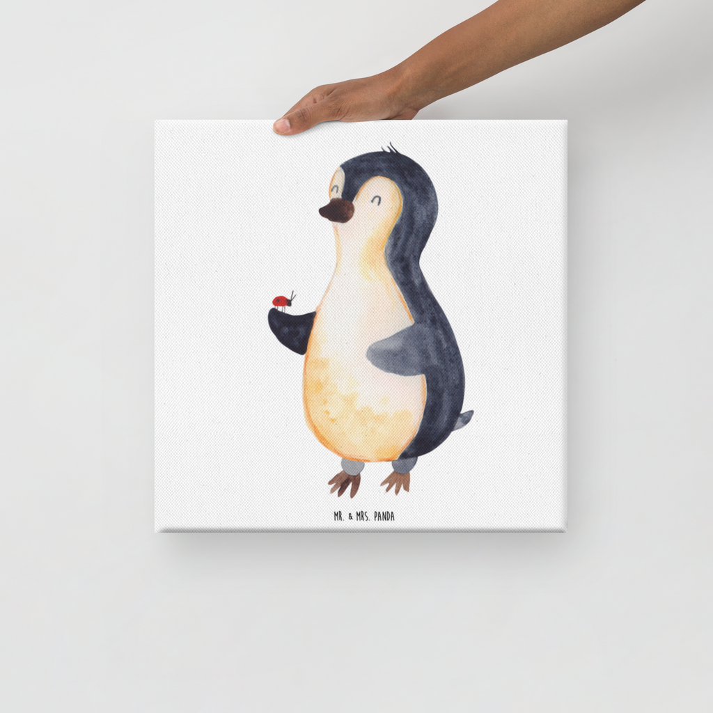 Leinwand Bild Pinguin Marienkäfer Leinwand, Bild, Kunstdruck, Wanddeko, Dekoration, Pinguin, Pinguine, Marienkäfer, Liebe, Wunder, Glück, Freude, Lebensfreude