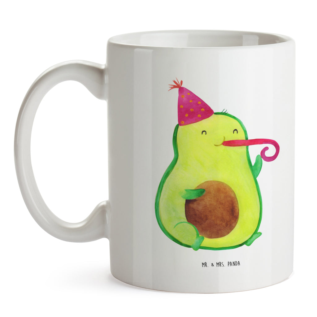 Tasse Avocado Feier Tasse, Kaffeetasse, Teetasse, Becher, Kaffeebecher, Teebecher, Keramiktasse, Porzellantasse, Büro Tasse, Geschenk Tasse, Tasse Sprüche, Tasse Motive, Kaffeetassen, Tasse bedrucken, Designer Tasse, Cappuccino Tassen, Schöne Teetassen, Avocado, Veggie, Vegan, Gesund, Party, Feierlichkeit, Feier, Fete, Geburtstag, Gute Laune, Tröte