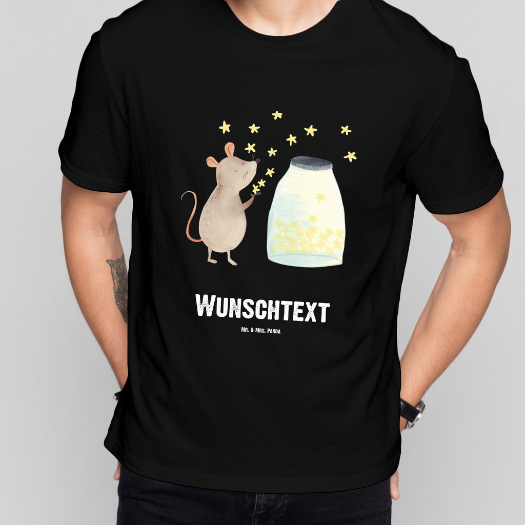 Personalisiertes T-Shirt Maus Sterne T-Shirt Personalisiert, T-Shirt mit Namen, T-Shirt mit Aufruck, Männer, Frauen, Wunschtext, Bedrucken, Tiermotive, Gute Laune, lustige Sprüche, Tiere, Maus, Sterne, Wunsch, Kind, Taufe, Taufgeschenk, Geburt, Schwangerschaft, erstes Kind, Kindergeburtstag, Geburtstag, Hoffnung, Träume