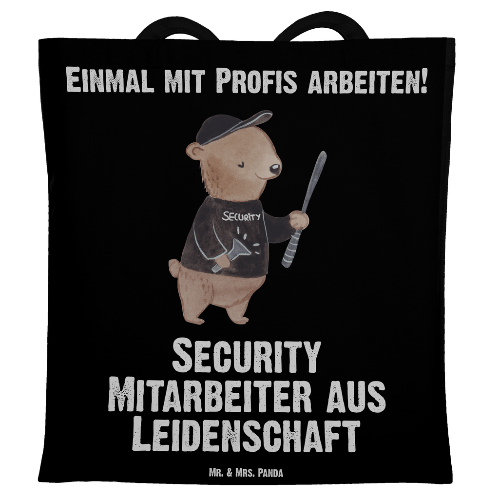 Tragetasche Security Mitarbeiter aus Leidenschaft Beuteltasche, Beutel, Einkaufstasche, Jutebeutel, Stoffbeutel, Tasche, Shopper, Umhängetasche, Strandtasche, Schultertasche, Stofftasche, Tragetasche, Badetasche, Jutetasche, Einkaufstüte, Laptoptasche, Beruf, Ausbildung, Jubiläum, Abschied, Rente, Kollege, Kollegin, Geschenk, Schenken, Arbeitskollege, Mitarbeiter, Firma, Danke, Dankeschön