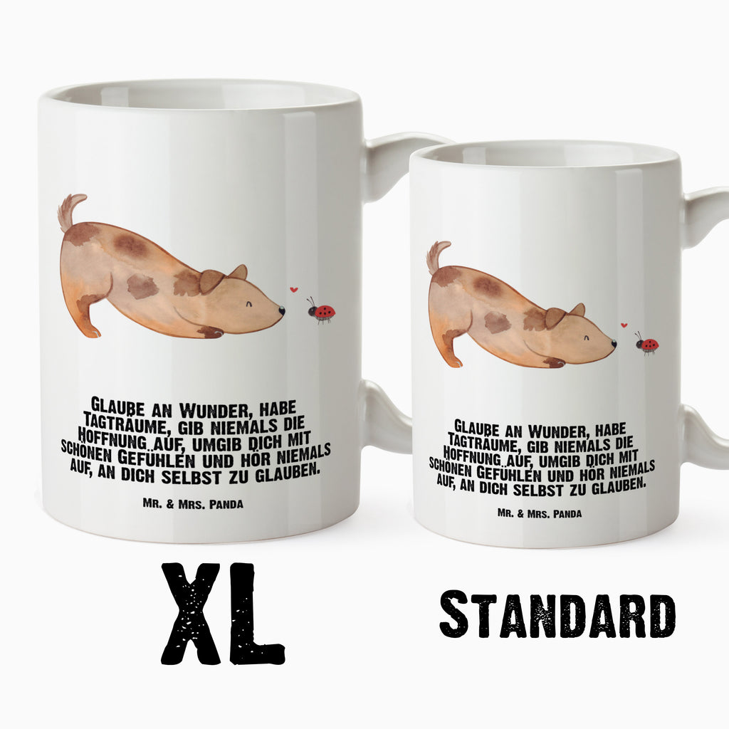 XL Tasse Hund Marienkäfer XL Tasse, Große Tasse, Grosse Kaffeetasse, XL Becher, XL Teetasse, spülmaschinenfest, Jumbo Tasse, Groß, Hund, Hundemotiv, Haustier, Hunderasse, Tierliebhaber, Hundebesitzer, Sprüche, Hunde, Hundespruch, Marienkäfer, Mischling, Mischlinghund