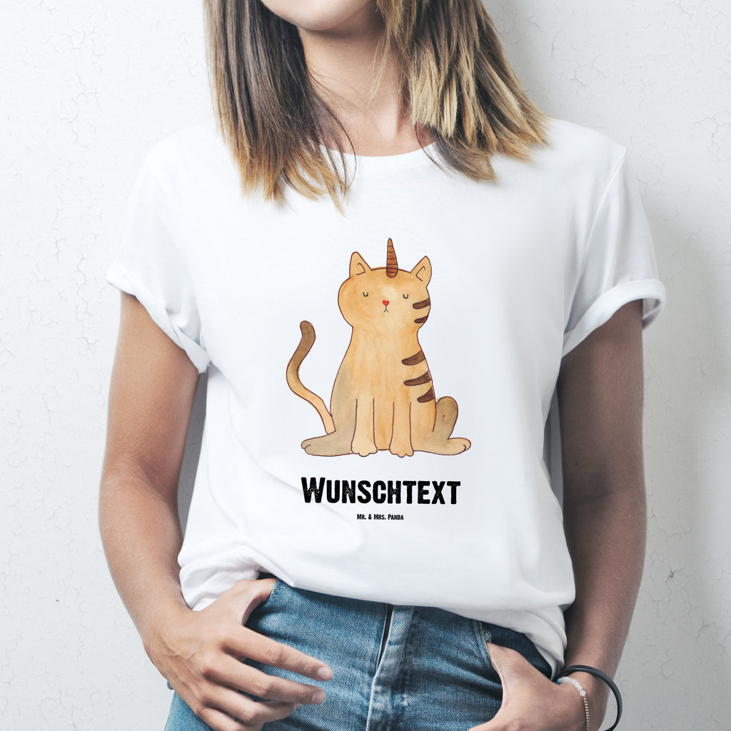 Personalisiertes T-Shirt Einhorn Katze T-Shirt Personalisiert, T-Shirt mit Namen, T-Shirt mit Aufruck, Männer, Frauen, Wunschtext, Bedrucken, Einhorn, Einhörner, Einhorn Deko, Pegasus, Unicorn, Katzer, Mieze, Regenbogen, Glitzer, Einhornpower, Erwachsenwerden, Katze, Katzenhorn, Einhornkatze, Kittyhorn