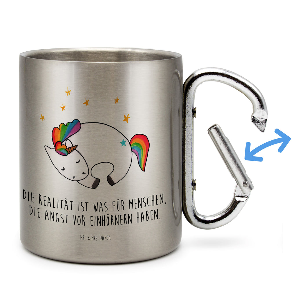 Edelstahlbecher Einhorn Nacht Edelstahltasse, Karabiner, Edelstahlbecher, Outdoor, Camping, Tasse, Becher, Einhorn, Einhörner, Einhorn Deko, Pegasus, Unicorn, Träume, Traum, unicorn, Realität, Menschen, Geschenk, Ruhe, Freundin