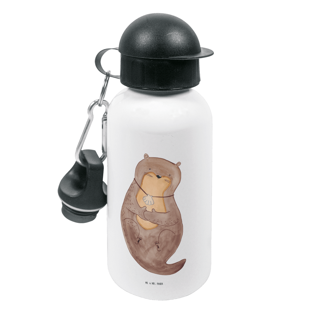 Kindertrinkflasche Otter Muschel Kindertrinkflasche, Kinder Trinkflasche, Trinkflasche, Flasche, Kinderflasche, Kinder, Kids, Kindergarten Flasche, Grundschule, Jungs, Mädchen, Otter, Fischotter, Seeotter, Otterliebe, grübeln, träumen, Motivation, Tagträumen, Büro