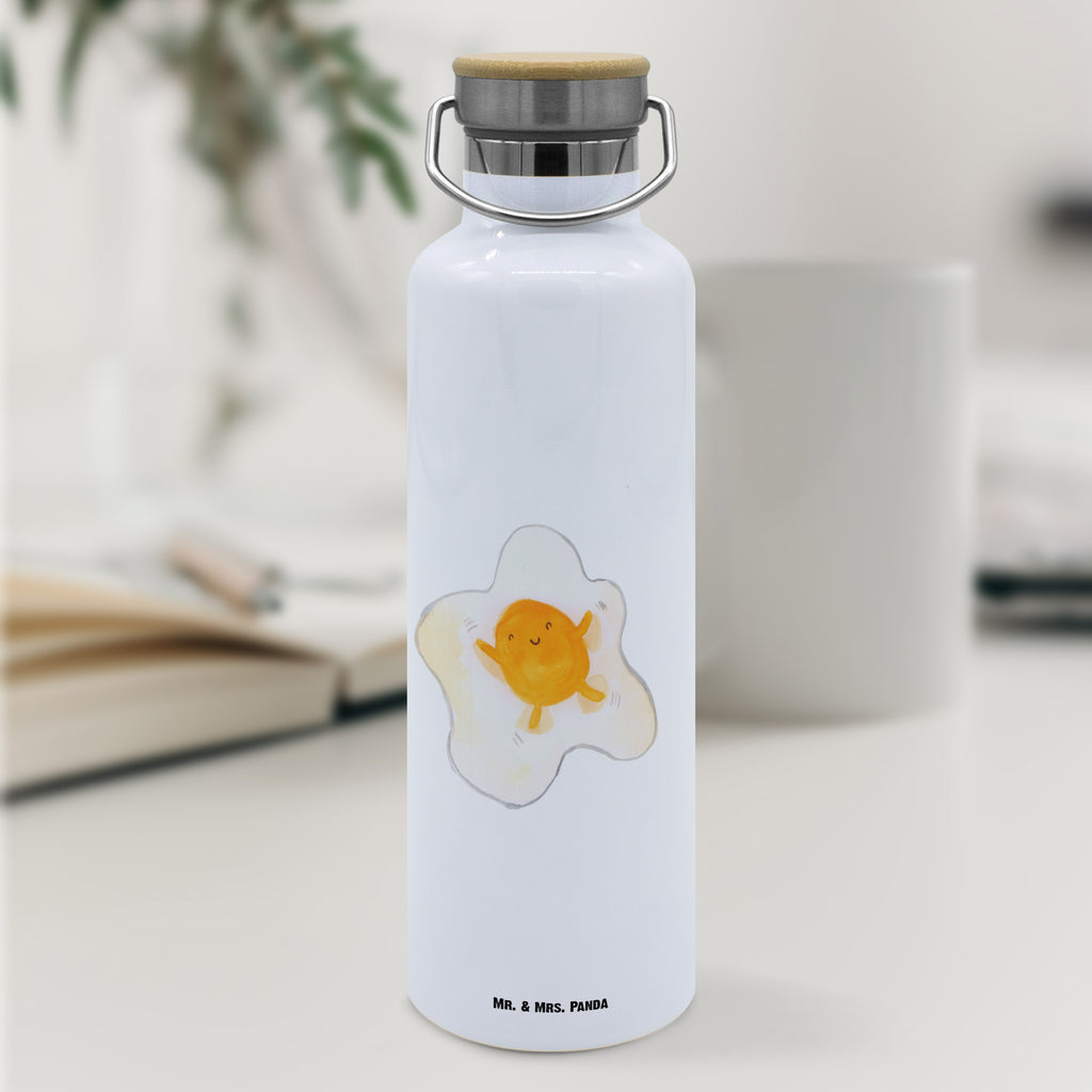 Trinkflasche Spiegelei Ei Thermosflasche, Isolierflasche, Edelstahl, Trinkflasche, isoliert, Wamrhaltefunktion, Sportflasche, Flasche zum Sport, Sportlerflasche, Tiermotive, Gute Laune, lustige Sprüche, Tiere, Ei, Spiegelei, Schön, Tag, Glücklich, Liebe