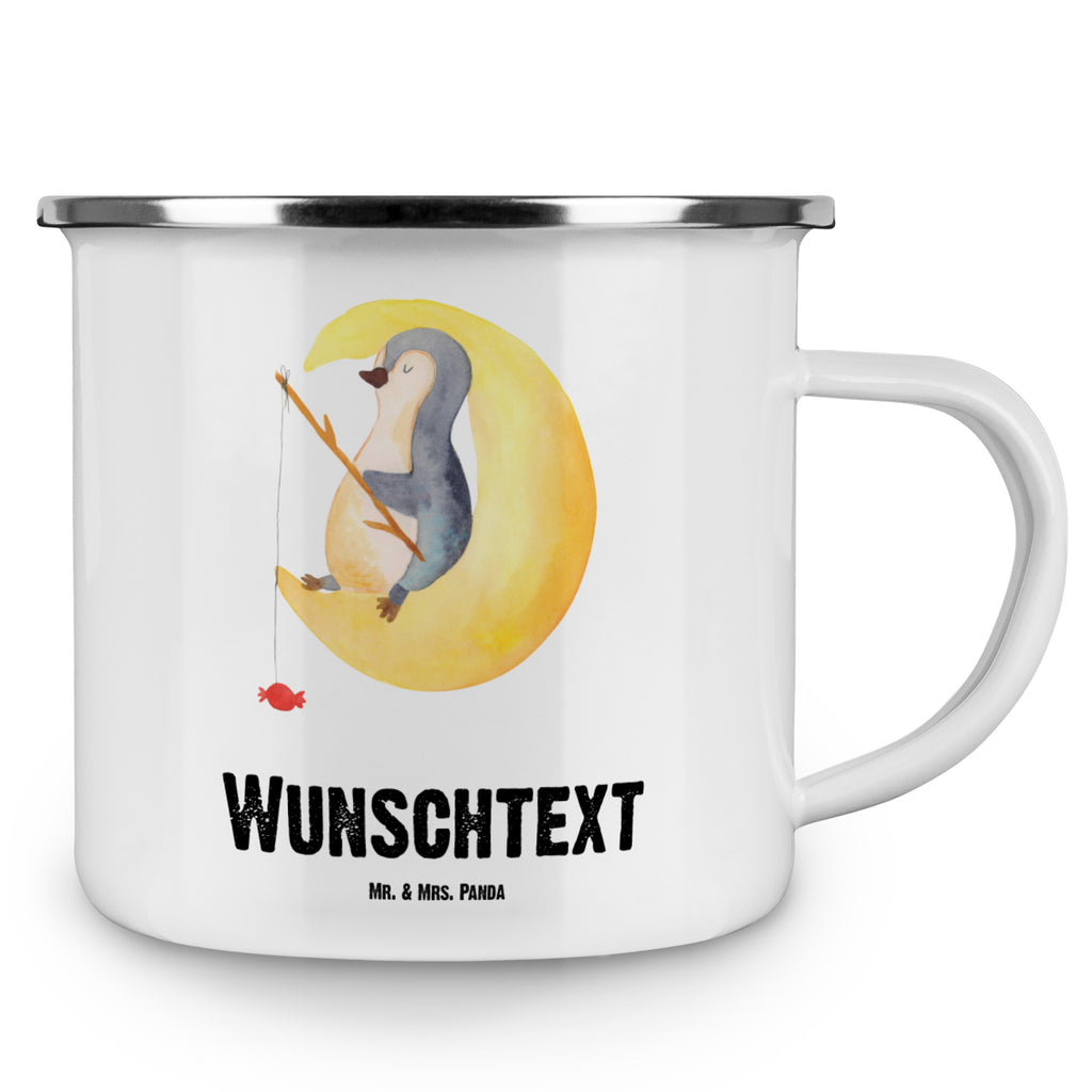 Personalisierte Emaille Tasse Pinguin Mond Emaille Tasse personalisiert, Emaille Tasse mit Namen, Campingtasse personalisiert, Namenstasse, Campingtasse bedrucken, Campinggeschirr personalsisert, Pinguin, Pinguine, Spruch, schlafen, Nachtruhe, Einschlafen, Schlafzimmer, Schlafstörungen, Gästezimmer