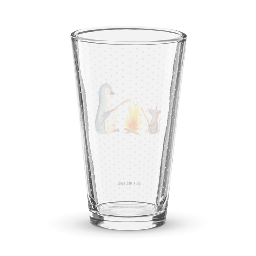 Premium Trinkglas Pinguin Lagerfeuer Trinkglas, Glas, Pint Glas, Bierglas, Cocktail Glas, Wasserglas, Pinguin, Maus, Pinguine, Lagerfeuer, Leben, Arbeit, Job, Motivation, Büro, Büroalltag, Lebensspruch, Lebensmotivation, Neustart, Liebe, grillen, Feuer, Marshmallows