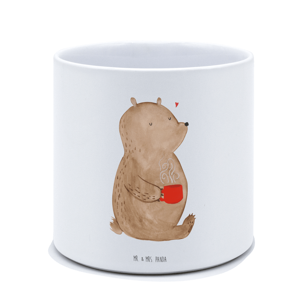 XL Blumentopf Bär Kaffee Bumentopf, Xl Blumentopf, Blumentopf Gross, Übertopf, Pflanztopf, Keramiktopf, Kräutertopf, Topf, Pflanzkübel, Blumenübertopf, Bär, Teddy, Teddybär, Kaffee, Coffee, Bären, guten Morgen, Morgenroutine, Welt erobern, Welt retten, Motivation