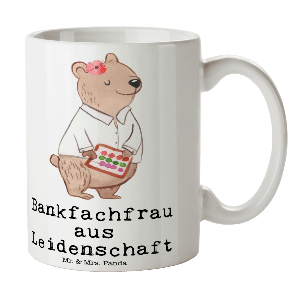 Tasse Bankfachfrau aus Leidenschaft Tasse, Kaffeetasse, Teetasse, Becher, Kaffeebecher, Teebecher, Keramiktasse, Porzellantasse, Büro Tasse, Geschenk Tasse, Tasse Sprüche, Tasse Motive, Kaffeetassen, Tasse bedrucken, Designer Tasse, Cappuccino Tassen, Schöne Teetassen, Beruf, Ausbildung, Jubiläum, Abschied, Rente, Kollege, Kollegin, Geschenk, Schenken, Arbeitskollege, Mitarbeiter, Firma, Danke, Dankeschön, Bankfachfrau, Bankangestellte, Bänkerin, Bankberaterin