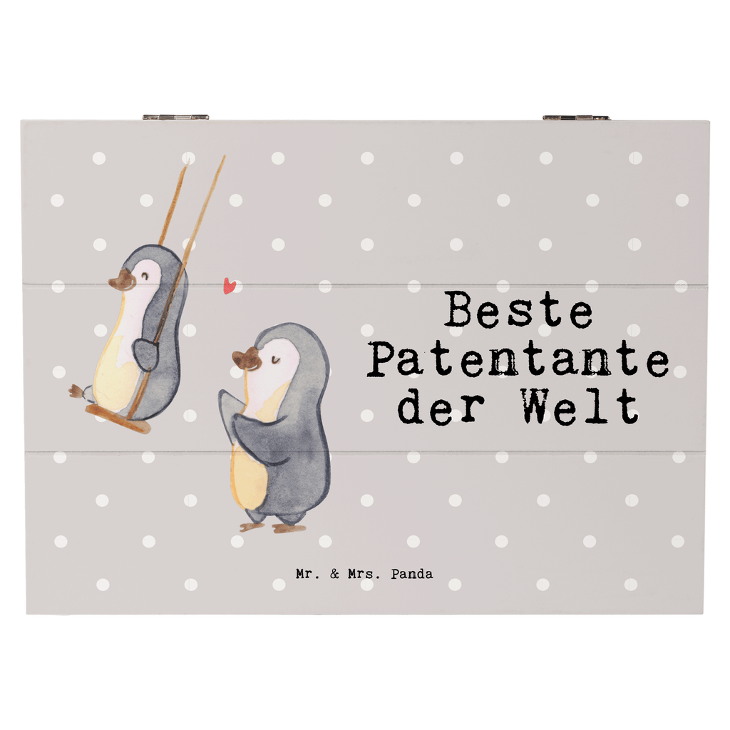 Holzkiste Pinguin Beste Patentante der Welt