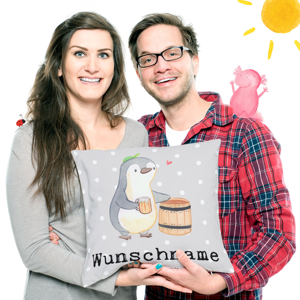 Personalisiertes Kissen Pinguin Bester Trinkbruder der Welt Kissen, personalisiert, Name, Wunschname, bedrucken, Kopfkissen, für, Dankeschön, Geschenk, Schenken, Geburtstag, Geburtstagsgeschenk, Geschenkidee, Danke, Bedanken, Mitbringsel, Freude machen, Geschenktipp, Trinkbruder, Trinkkumpel, Kumpel, Saufkumpane, Kumpane, Trinken, Party, Kleinigkeit