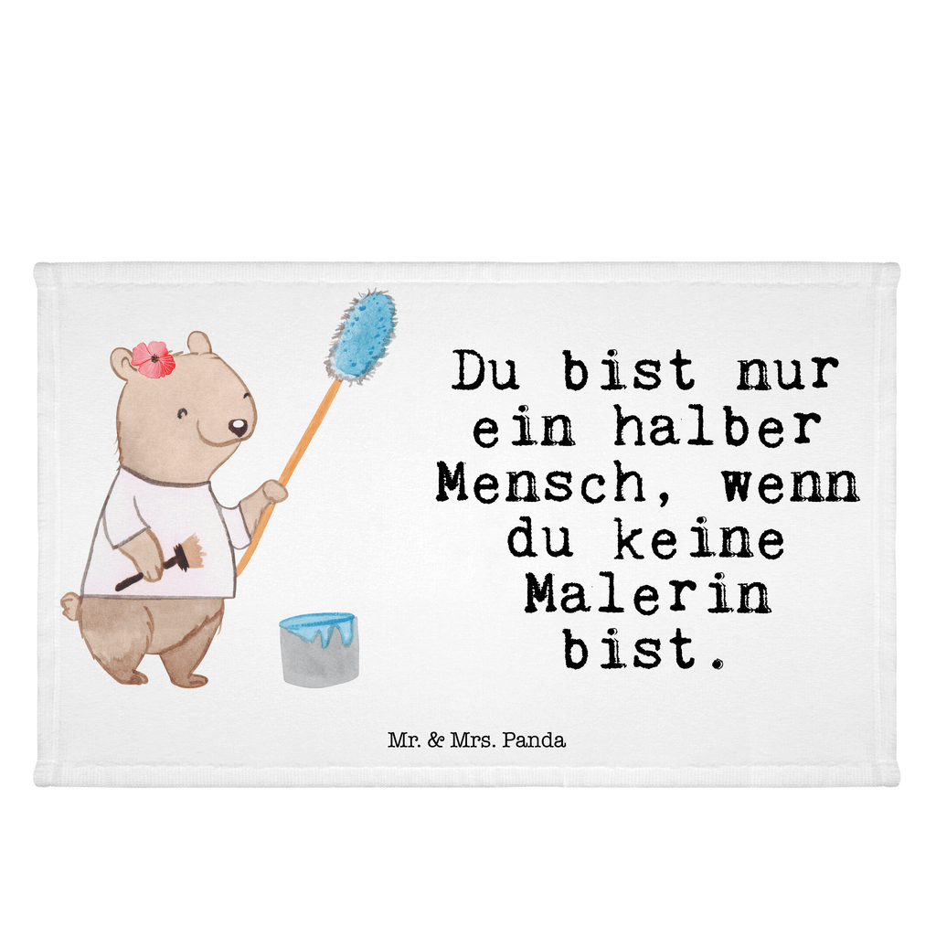 Handtuch Malerin mit Herz Gästetuch, Reisehandtuch, Sport Handtuch, Frottier, Kinder Handtuch, Beruf, Ausbildung, Jubiläum, Abschied, Rente, Kollege, Kollegin, Geschenk, Schenken, Arbeitskollege, Mitarbeiter, Firma, Danke, Dankeschön, Maler, Malermeisterin, Gesellenprüfung, Meisterprüfung, Malerbetrieb