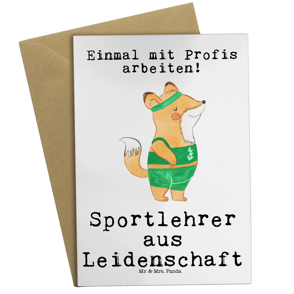 Grußkarte Sportlehrer aus Leidenschaft Grußkarte, Klappkarte, Einladungskarte, Glückwunschkarte, Hochzeitskarte, Geburtstagskarte, Karte, Ansichtskarten, Beruf, Ausbildung, Jubiläum, Abschied, Rente, Kollege, Kollegin, Geschenk, Schenken, Arbeitskollege, Mitarbeiter, Firma, Danke, Dankeschön