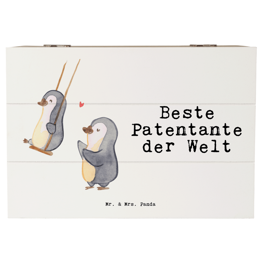 Holzkiste Pinguin Beste Patentante der Welt