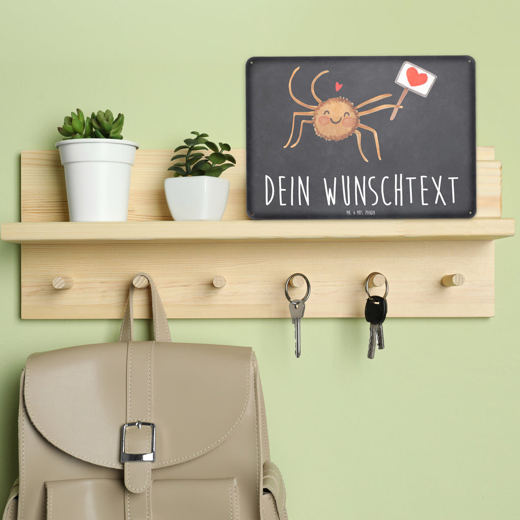 Personalisiertes Blechschild Spinne Agathe Motivation Blechschild, Metallschild, Geschenk Schild, Schild, Magnet-Metall-Schild, Deko Schild, Wandschild, Wand-Dekoration, Türschild, Spinne Agathe, Spinne, Agathe, Videos, Merchandise, Motivation, Glück, Liebe, Vertrauen, Dankeschön