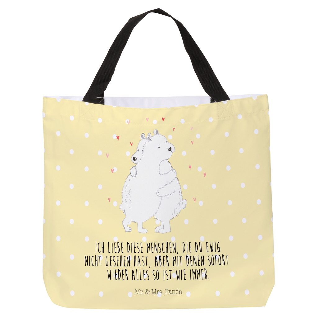 Shopper Eisbär Umarmen Beutel, Einkaufstasche, Tasche, Strandtasche, Einkaufsbeutel, Shopper, Schultasche, Freizeittasche, Tragebeutel, Schulbeutel, Alltagstasche, Tiermotive, Gute Laune, lustige Sprüche, Tiere