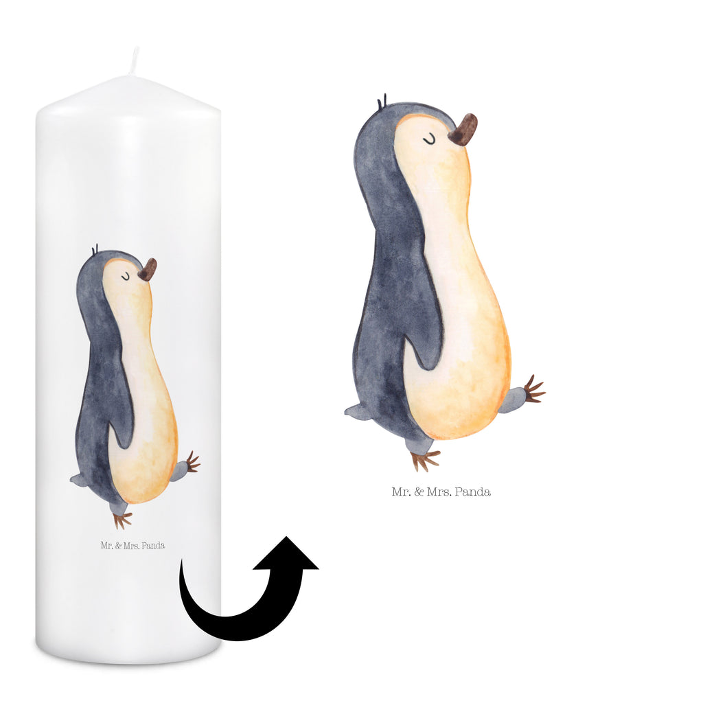 Kerze Pinguin marschierend Kerze, Taufkerze, Kommunionskerze, Geburtstagskerze, Geschenk Kerze, Taufgeschenk Kerze, Kerze mit Druck, Besondere Kerze, Geschenkidee Kerze, Kerze für Kommunion, Geburtstag Kerze, Kommunion Kerze, Pinguin, Pinguine, Frühaufsteher, Langschläfer, Bruder, Schwester, Familie