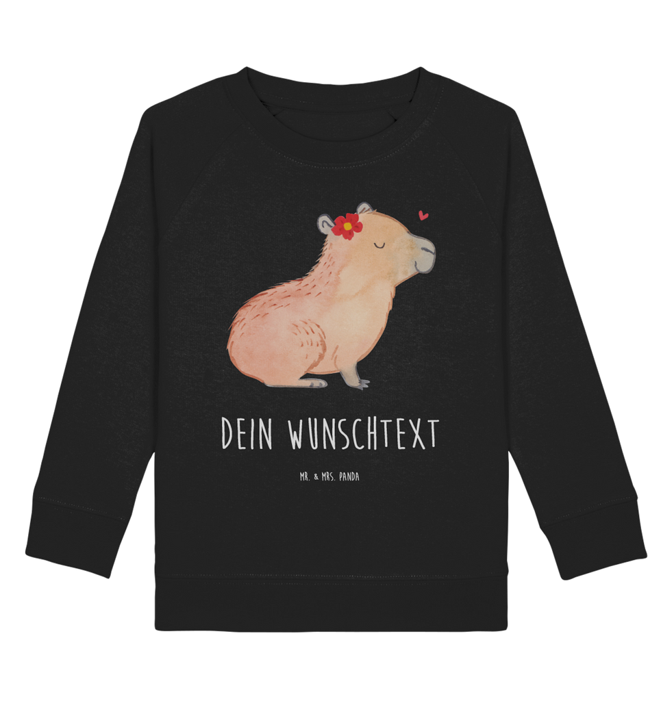 Personalisierter Kinder Pullover Capybara Blume Personalisierter Kinder Pullover, Personalisiertes Kinder Sweatshirt, Jungen, Mädchen, Tiermotive, Gute Laune, lustige Sprüche, Tiere, Capybara