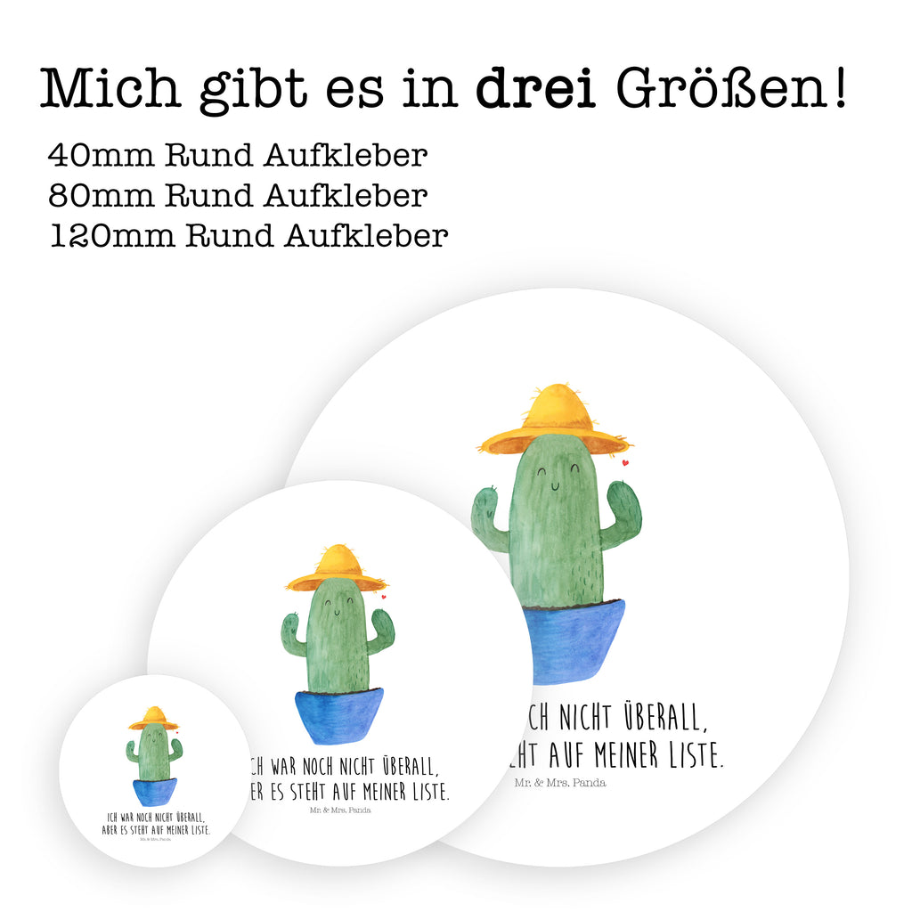 Rund Aufkleber Kaktus Sonnenhut Sticker, Aufkleber, Etikett, Kaktus, Kakteen, Reisen, Weltreise, Weltenbummler, Reisetagebuch, Städtetrip, Kaktusliebe, Geschenkidee, Spruch, Motivation