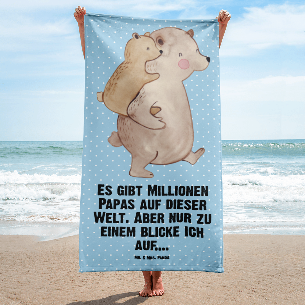 XL Badehandtuch Papa Bär Handtuch, Badetuch, Duschtuch, Strandtuch, Saunatuch, Familie, Vatertag, Muttertag, Bruder, Schwester, Mama, Papa, Oma, Opa, Geschenk, Vater, Papi, Vati, Onkel, Geburtstag