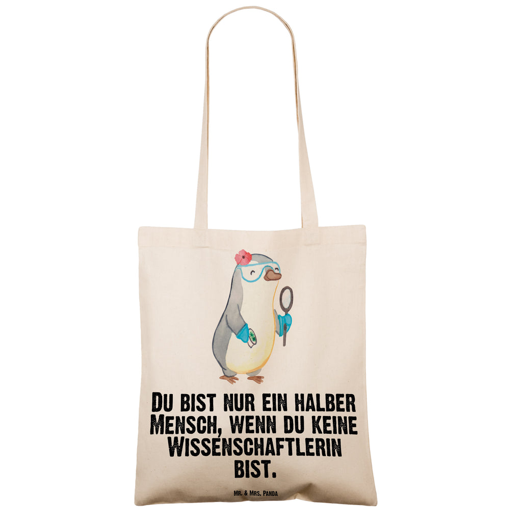 Tragetasche Wissenschaftlerin mit Herz Beuteltasche, Beutel, Einkaufstasche, Jutebeutel, Stoffbeutel, Tasche, Shopper, Umhängetasche, Strandtasche, Schultertasche, Stofftasche, Tragetasche, Badetasche, Jutetasche, Einkaufstüte, Laptoptasche, Beruf, Ausbildung, Jubiläum, Abschied, Rente, Kollege, Kollegin, Geschenk, Schenken, Arbeitskollege, Mitarbeiter, Firma, Danke, Dankeschön, Wissenschaftlerin, Forscherin, Akademikerin, Universität, Forschungseinrichtung