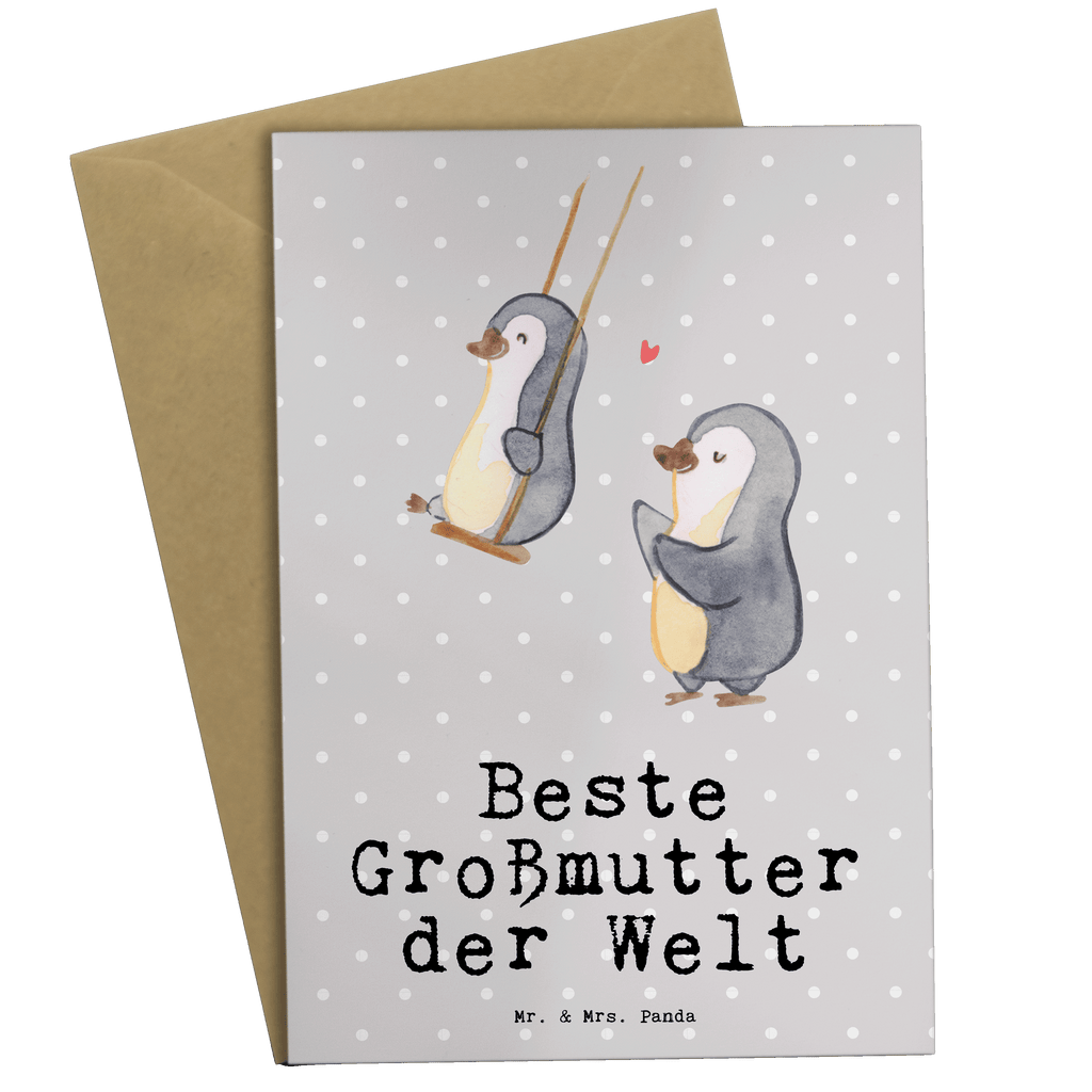 Grußkarte Pinguin Beste Großmutter der Welt Grußkarte, Klappkarte, Einladungskarte, Glückwunschkarte, Hochzeitskarte, Geburtstagskarte, Karte, Ansichtskarten, für, Dankeschön, Geschenk, Schenken, Geburtstag, Geburtstagsgeschenk, Geschenkidee, Danke, Bedanken, Mitbringsel, Freude machen, Geschenktipp, Großmutter, Omi, Oma, Oma geworden, Grosseltern