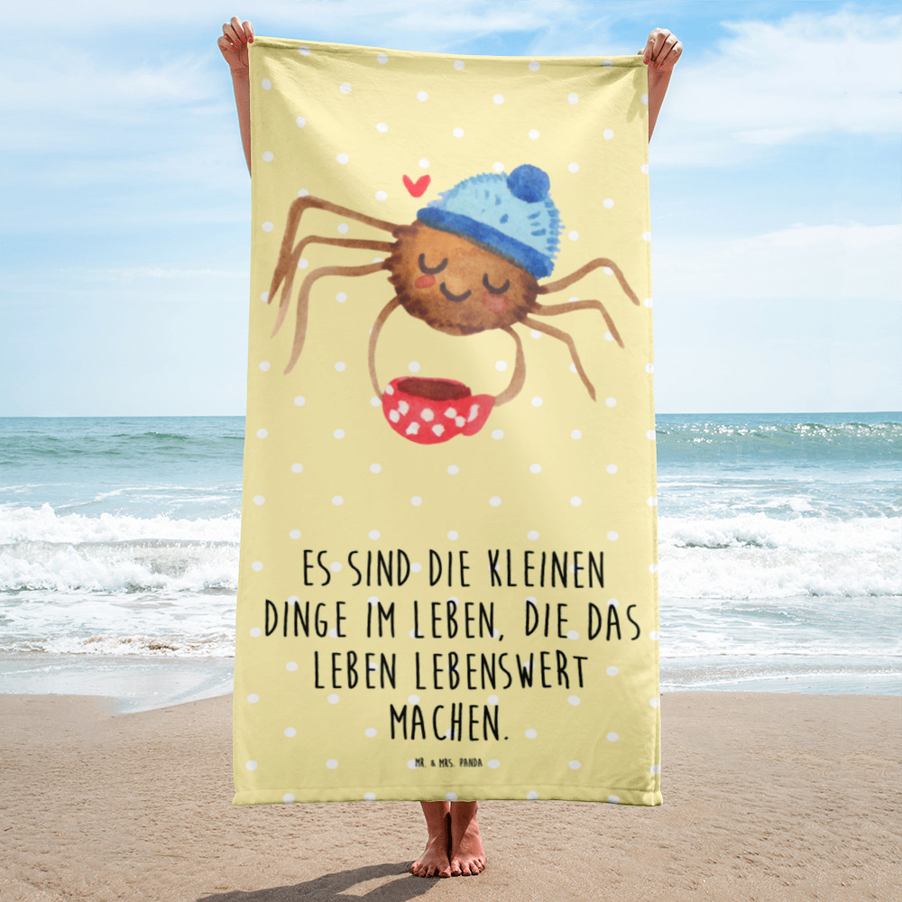 XL Badehandtuch Spinne Agathe Kaffee Handtuch, Badetuch, Duschtuch, Strandtuch, Saunatuch, Spinne Agathe, Spinne, Agathe, Videos, Merchandise, Kaffee, Morgen, Morgenmuffel, Lebensweisheiten, Weiser Spruch