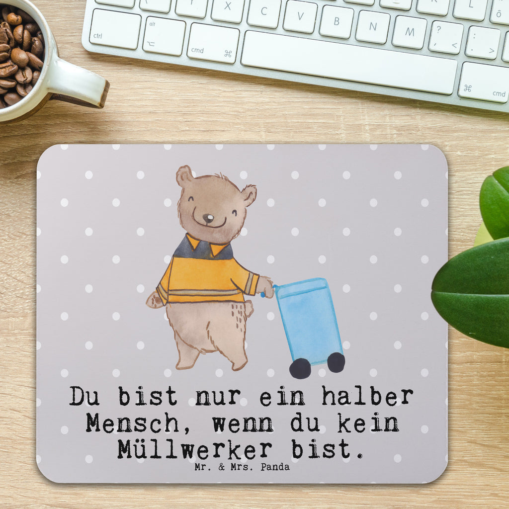 Mauspad Müllwerker mit Herz Mousepad, Computer zubehör, Büroausstattung, PC Zubehör, Arbeitszimmer, Mauspad, Einzigartiges Mauspad, Designer Mauspad, Mausunterlage, Mauspad Büro, Beruf, Ausbildung, Jubiläum, Abschied, Rente, Kollege, Kollegin, Geschenk, Schenken, Arbeitskollege, Mitarbeiter, Firma, Danke, Dankeschön, Müllwerker, Fachkraft Kreislauf- und Abfallwirtschaft, Müllentsorger, Kehrichtmann, Müllmann, Müllfahrer