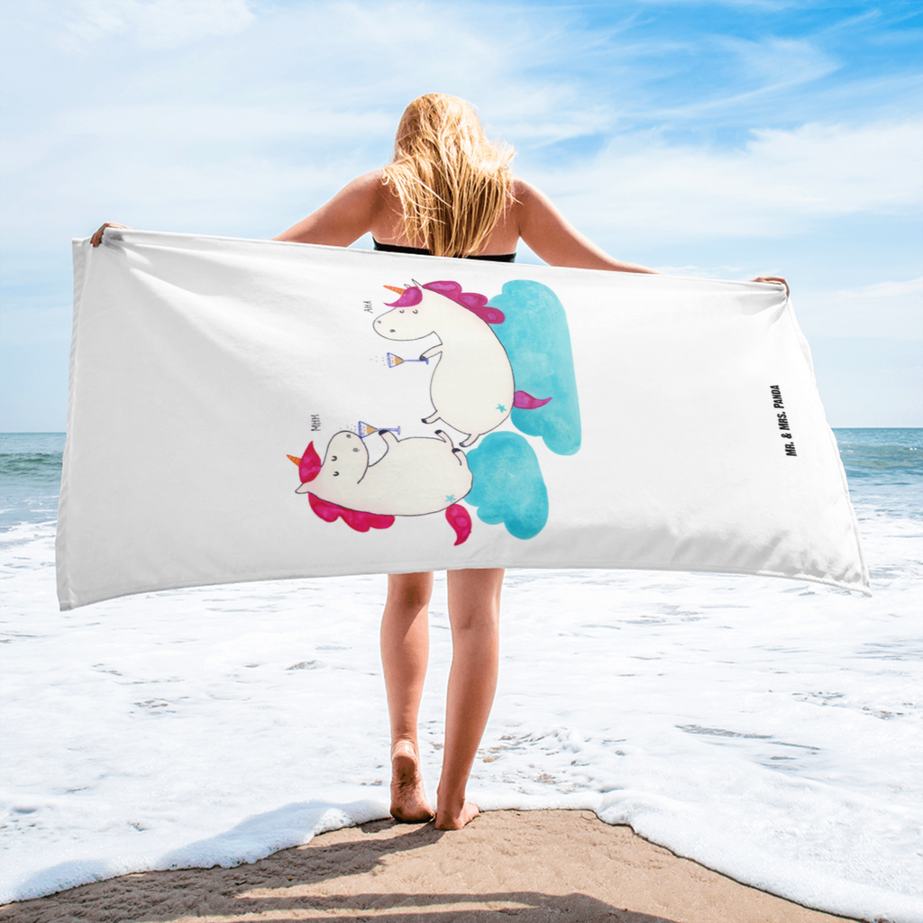 XL Badehandtuch Einhörner Sekt Handtuch, Badetuch, Duschtuch, Strandtuch, Saunatuch, Einhorn, Einhörner, Einhorn Deko, Pegasus, Unicorn, Freundinnen, Freundin, BFF, Sekt, Mädelsabend, Spaß, Party, Korken, Anstoßen, Beste