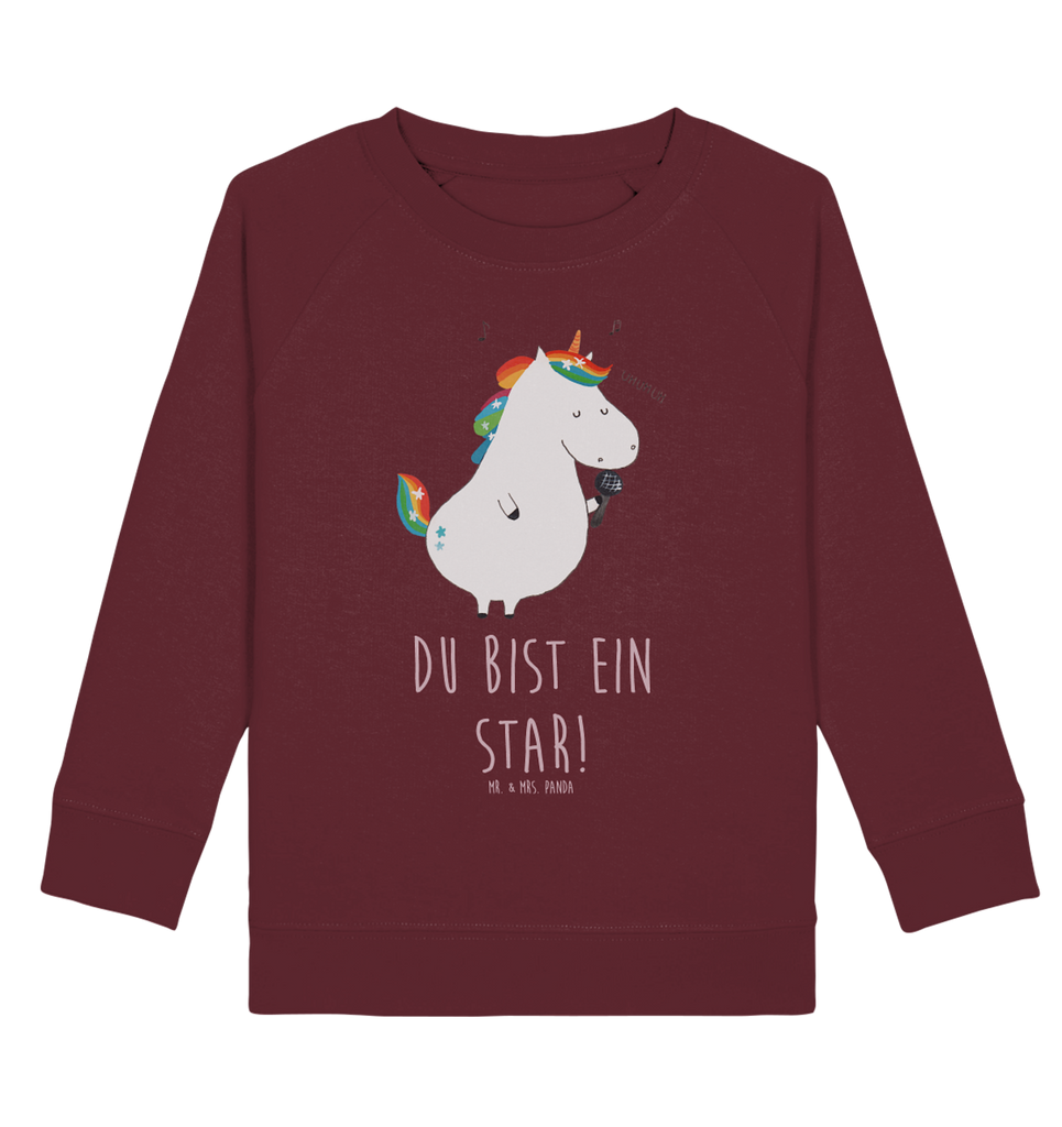 Organic Kinder Pullover Einhorn Sänger Kinder Pullover, Kinder Sweatshirt, Jungen, Mädchen, Einhorn, Einhörner, Einhorn Deko, Pegasus, Unicorn, Glitzer, Konfetti, Party, Geburtstag, Feier, Fest, Disco, Sängerin, Sänger, Freundin