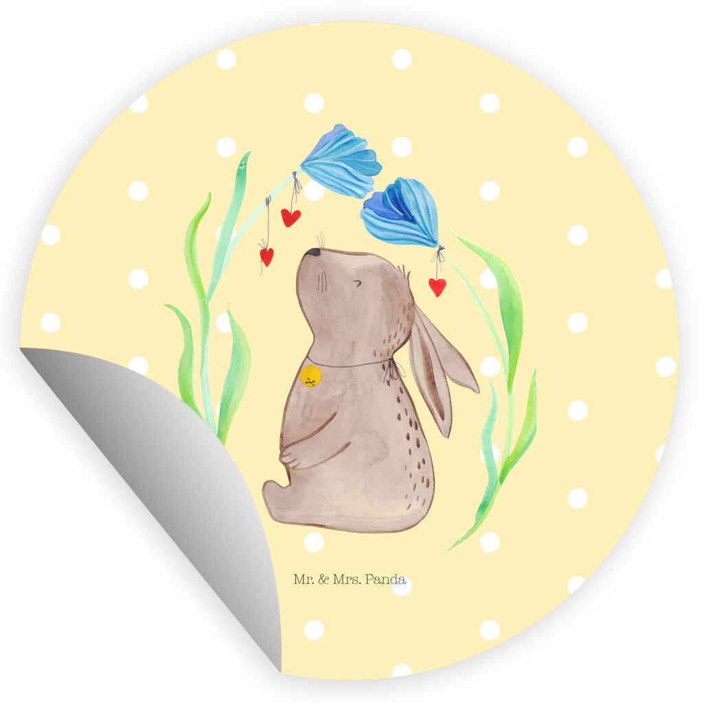 Rund Aufkleber Hase Blume Sticker, Aufkleber, Etikett, Ostern, Osterhase, Ostergeschenke, Osternest, Osterdeko, Geschenke zu Ostern, Ostern Geschenk, Ostergeschenke Kinder, Ostern Kinder, Hase, Kaninchen, Kind, Taufe, Taufgeschenk, Geburt, Schwangerschaft, erstes Kind, Kindergeburtstag, Geburtstag, Hoffnung, Träume