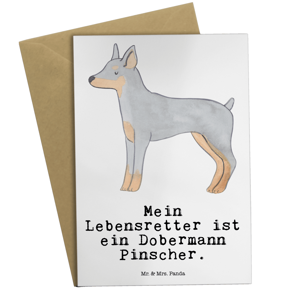 Grußkarte Dobermann Pinscher Lebensretter Grußkarte, Klappkarte, Einladungskarte, Glückwunschkarte, Hochzeitskarte, Geburtstagskarte, Karte, Ansichtskarten, Hund, Hunderasse, Rassehund, Hundebesitzer, Geschenk, Tierfreund, Schenken, Welpe, Dobermann Pinscher