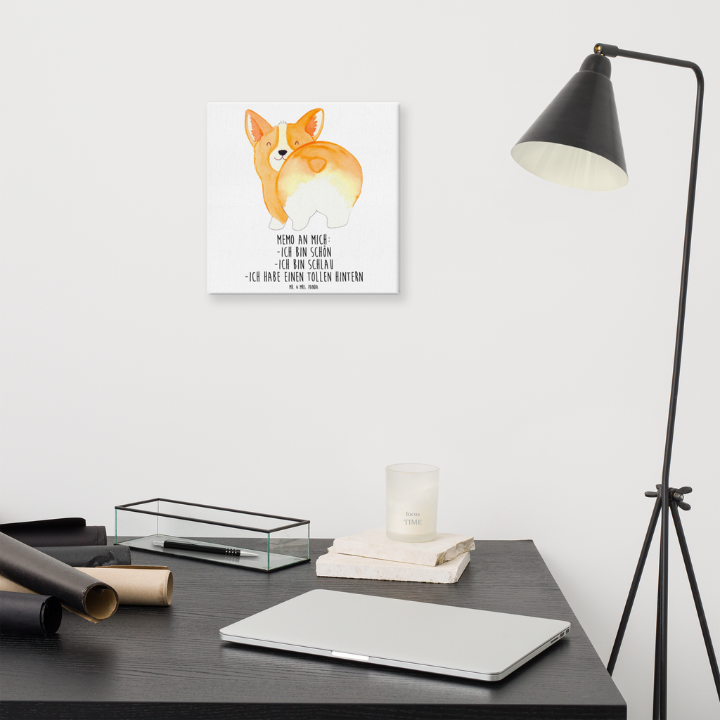 Leinwand Bild Corgi Po Leinwand, Bild, Kunstdruck, Wanddeko, Dekoration, Hund, Hundemotiv, Haustier, Hunderasse, Tierliebhaber, Hundebesitzer, Sprüche, Corgie, Hundeliebe, Motivation, Selbstliebe, Spruch