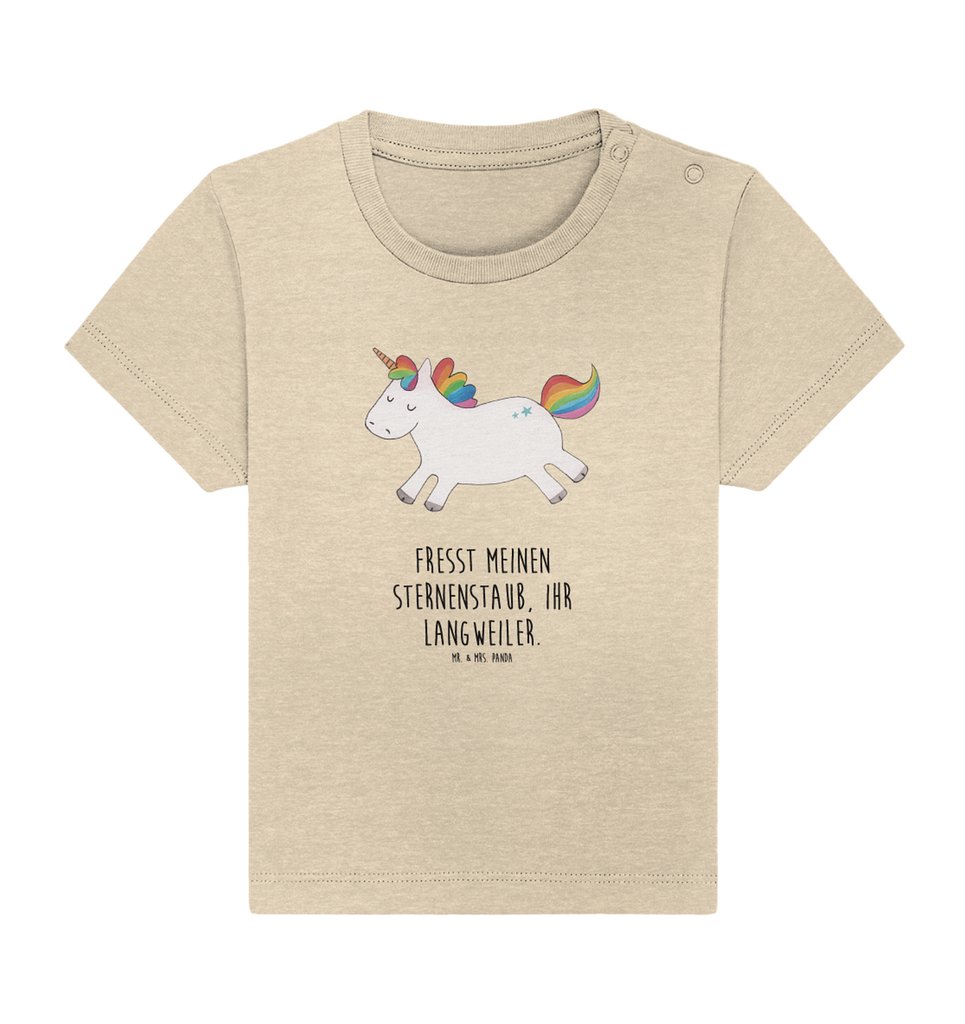 Organic Baby Shirt Einhorn Happy Baby T-Shirt, Jungen Baby T-Shirt, Mädchen Baby T-Shirt, Shirt, Einhorn, Einhörner, Einhorn Deko, Pegasus, Unicorn, glücklich, fröhlich, Spaß, Freude, Lebensfreude, witzig, spannend, Lächeln, Lachen