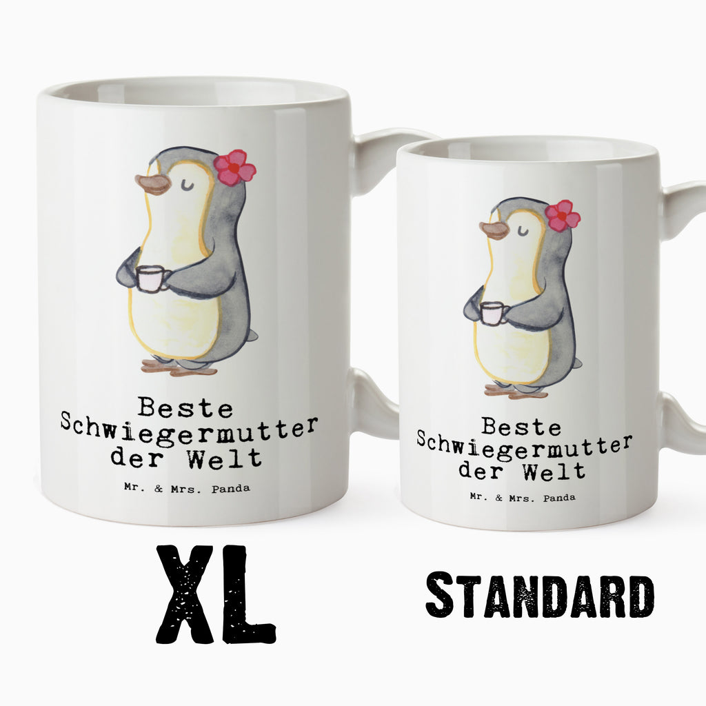 XL Tasse Pinguin Beste Schwiegermutter der Welt XL Tasse, Große Tasse, Grosse Kaffeetasse, XL Becher, XL Teetasse, spülmaschinenfest, Jumbo Tasse, Groß, für, Dankeschön, Geschenk, Schenken, Geburtstag, Geburtstagsgeschenk, Geschenkidee, Danke, Bedanken, Mitbringsel, Freude machen, Geschenktipp, Schwiegermutter, Schwiegermama, Schwiegereltern, Mama, Mutter, Mutter des Ehepartners, angeheiratet