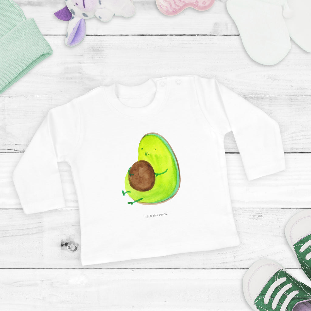 Baby Longsleeve Avocado pfeift Mädchen, Jungen, Baby, Langarm, Bio, Kleidung, Avocado, Veggie, Vegan, Gesund, Diät, Abnehmen, Ernährung, dick sein, Pummelfee