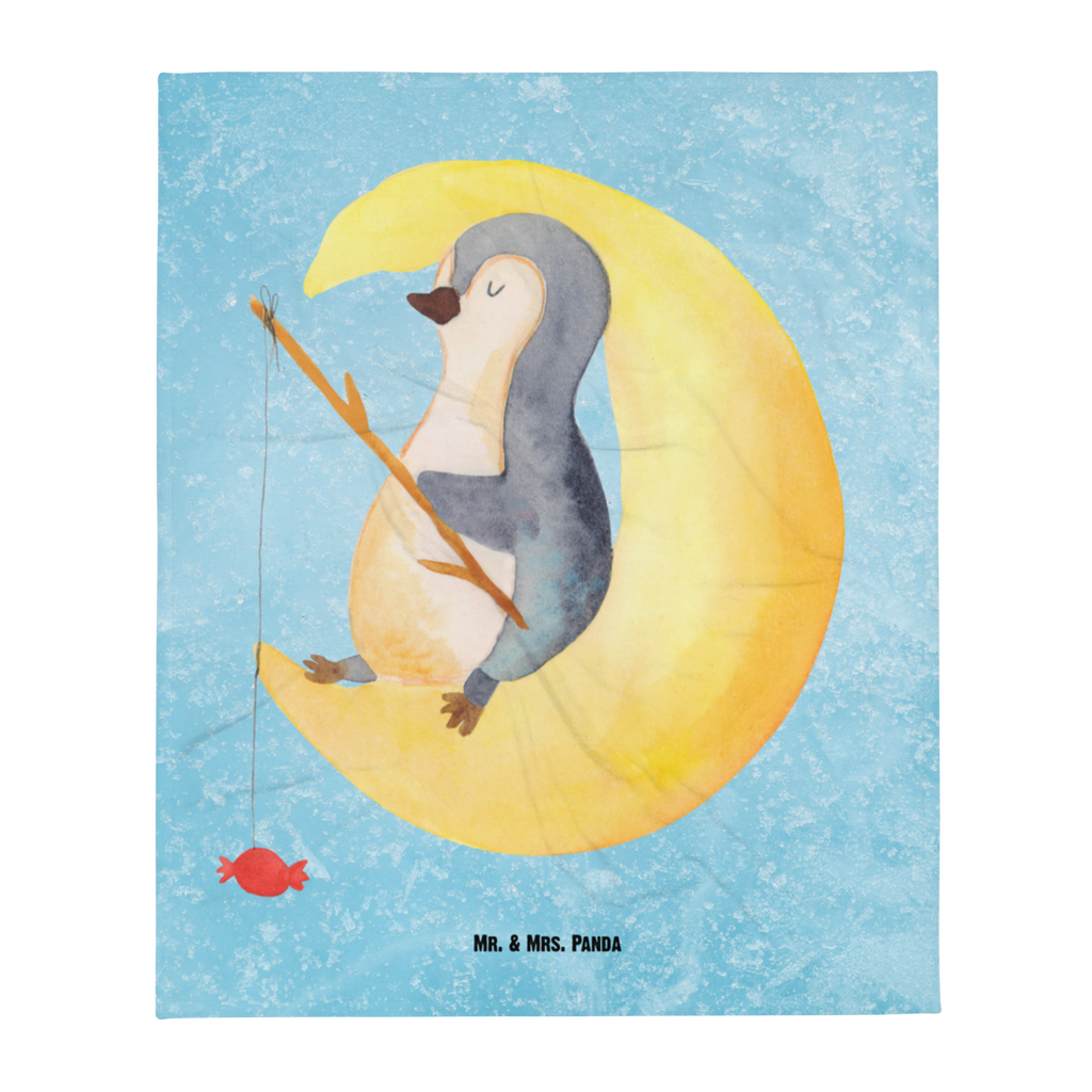 Kuscheldecke Pinguin Mond Decke, Wohndecke, Tagesdecke, Wolldecke, Sofadecke, Pinguin, Pinguine, Spruch, schlafen, Nachtruhe, Einschlafen, Schlafzimmer, Schlafstörungen, Gästezimmer