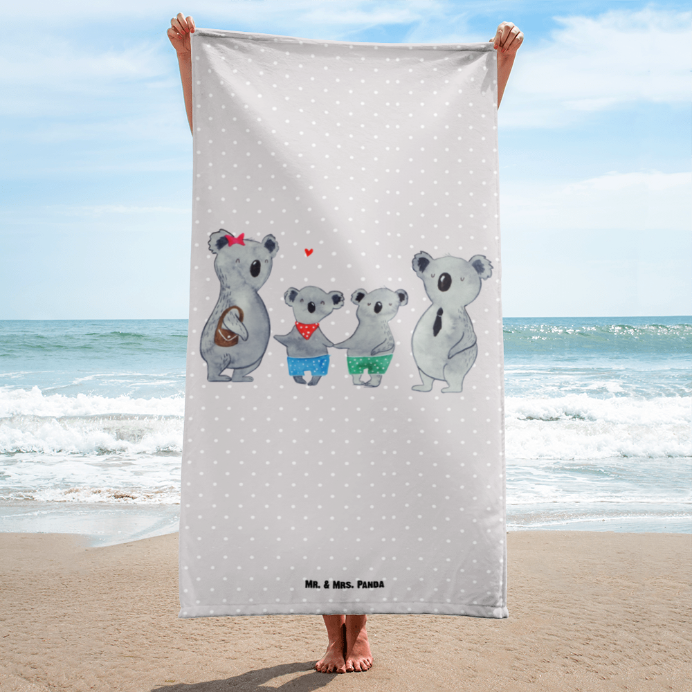 XL Badehandtuch Koala Familie zwei Handtuch, Badetuch, Duschtuch, Strandtuch, Saunatuch, Familie, Vatertag, Muttertag, Bruder, Schwester, Mama, Papa, Oma, Opa, Koala, Koalabär, beste Familie, Familienzeit, Familienleben, Koalafamilie, Lieblingsfamilie