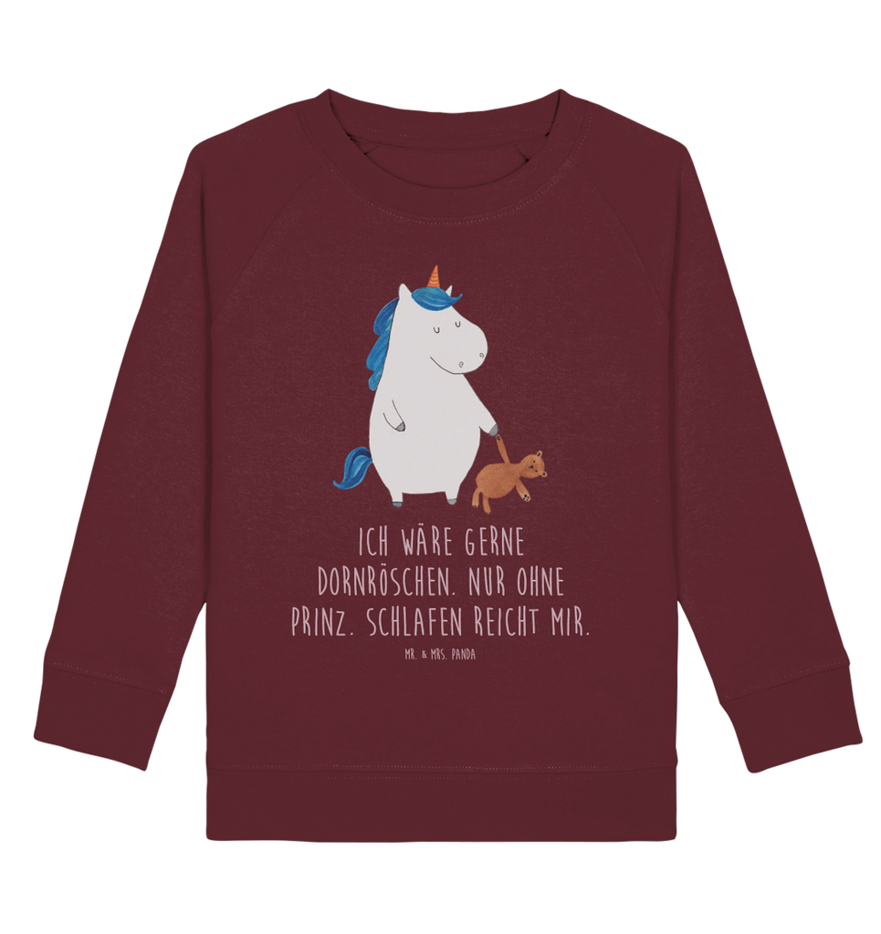 Organic Kinder Pullover Einhorn Teddy Kinder Pullover, Kinder Sweatshirt, Jungen, Mädchen, Einhorn, Einhörner, Einhorn Deko, Pegasus, Unicorn, schlafen, gute Nacht, Single, Bett, Träumen, Freundin, Singleleben